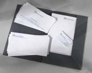 Die stamped Stationery Set with Compliment slips
