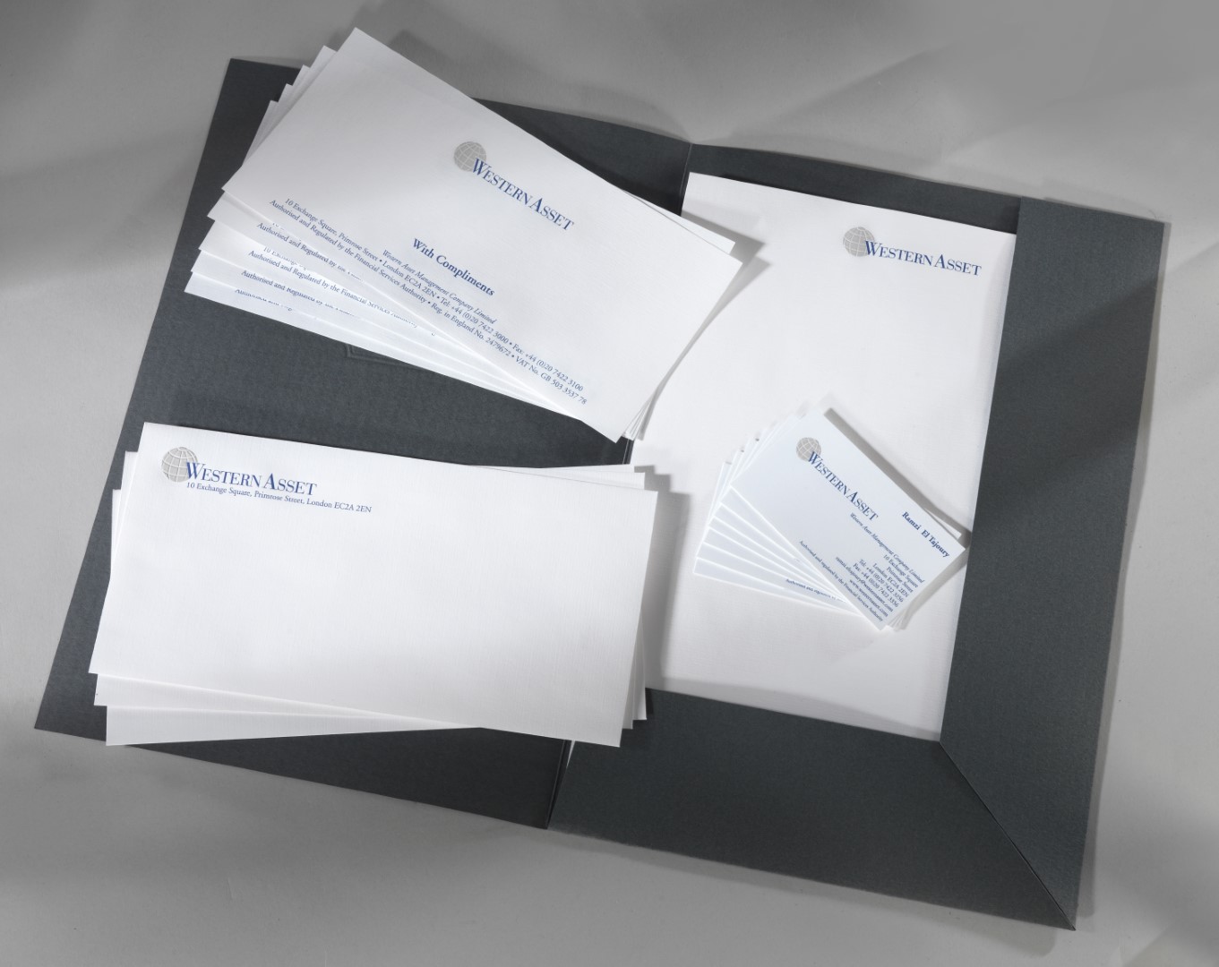 Die stamped Stationery Set with Compliment slips